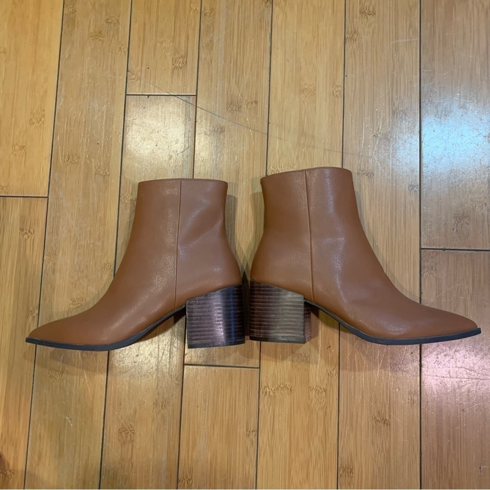 Paolo Sadie Block Heel Boot In Cognac - image 2